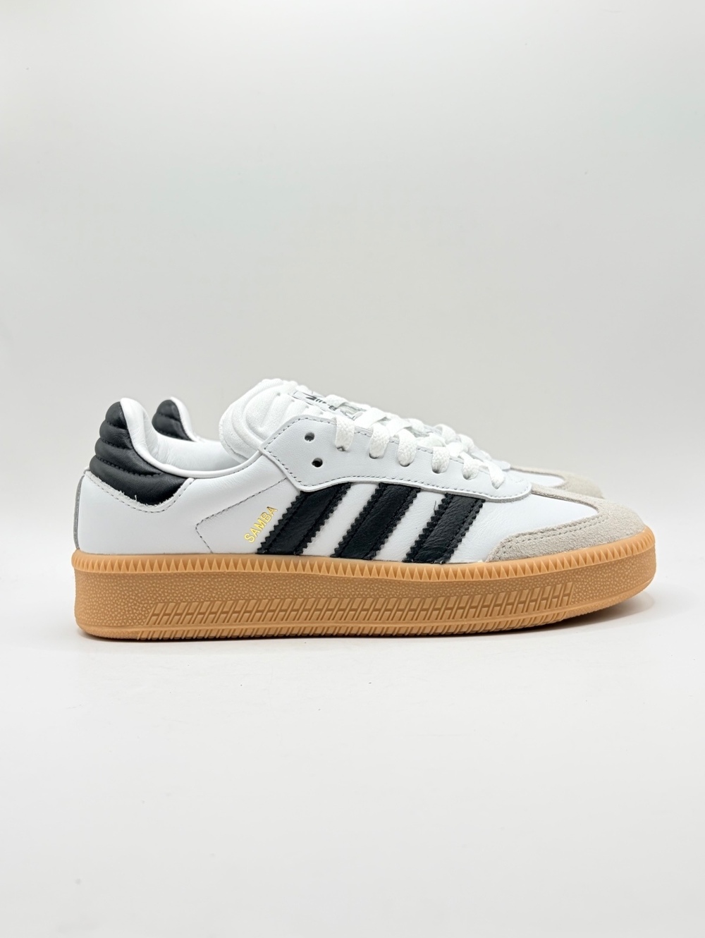 Adidas Samba XLG J White & Black Sneakers 5.5 Youth / 6.5 Womens